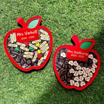 Personalized Teacher Apple Magnet Teacher Appreciation Gifts From Student