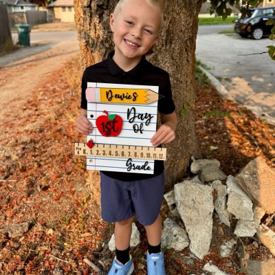 1st Day Last Day of School Prop Interchangeable School Milestones Back to School Sign Kit