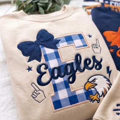 Personalized Mascot Sweatshirt Custom Game Day Spirit Wear for School Fans