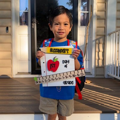 1st Day Last Day of School Prop Interchangeable School Milestones Back to School Sign Kit