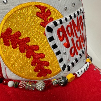 Personalized Softball Trucker Hat Custom Team Spirit Hat Perfect for Game Day
