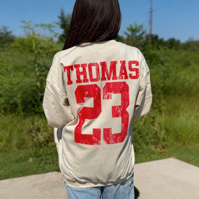 Custom #1 Fan Game Day Cardigan Personalized School Spirit Sweater Sports Mom Gift