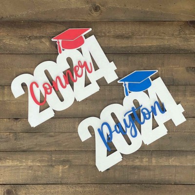 Custom Graduation Decor Name Sign Graduation Party Centerpiece