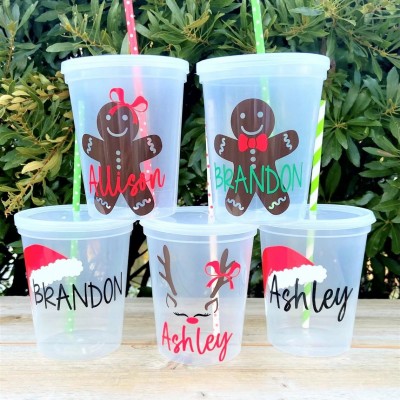 Personalized Christmas Kids Cup Party Favors