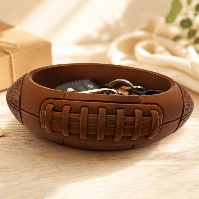 Vintage Football Bowl Tray Sports Desk Organizer Sports Fan Gift