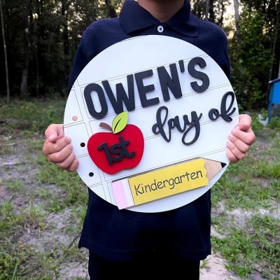 1st Day Last Day of School Prop Interchangeable School Milestones Back to School Sign Kit