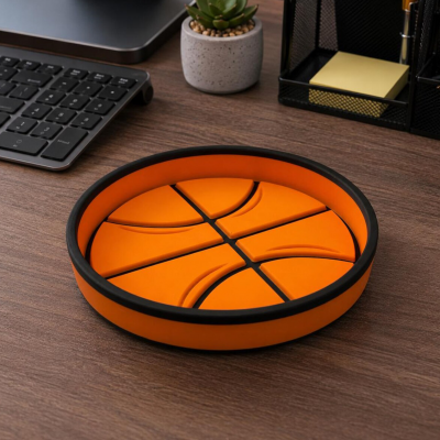 Basketball Catchall Tray Tray Sports Desk Organizer Sports Fan Gift