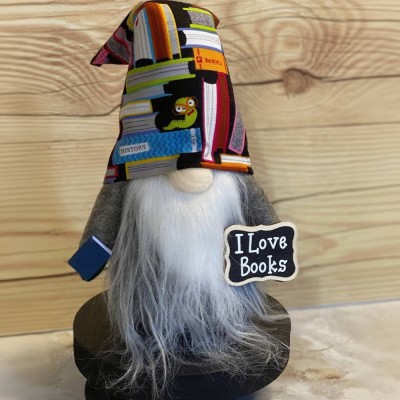 Book Lover Gnome Tiered Tray Home Decor