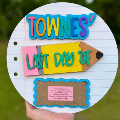 1st Day Last Day of School Prop Interchangeable School Milestones Back to School Sign Kit