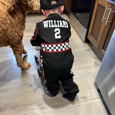 Personalized Kids Racing Jumpsuit for Baby & Toddler Halloween Costume Birthday Gift