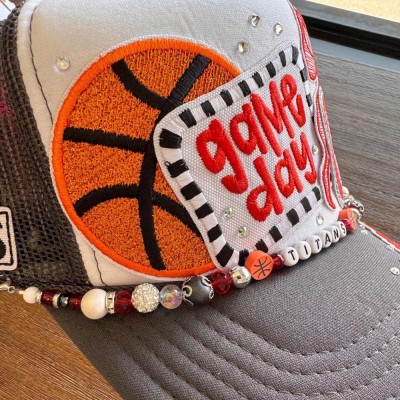Personalized  Basketball Trucker Hat Custom Team Spirit Hat Perfect for Game Day