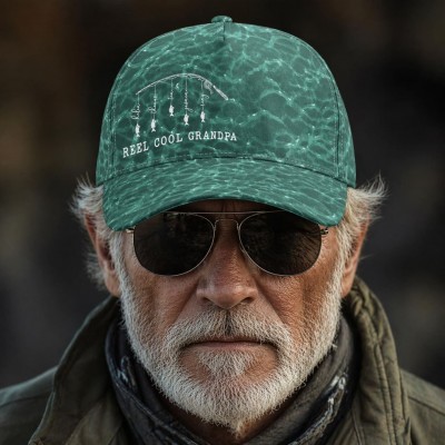 Personalized Reel Cool Dad Cap With Kids Name For Dad Grandpa Father's Day Gift