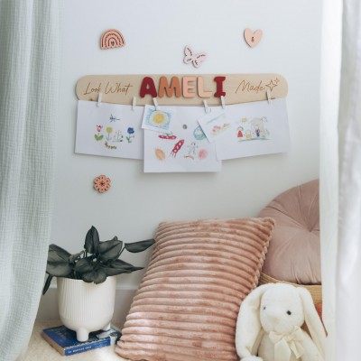 Look What I Made Sign Personalized Art Display Name Puzzle Christmas Gift