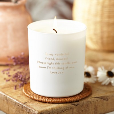 Personalised Engagement Candle Gift Engraved Map, Names & Date