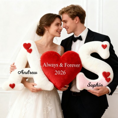 Personalized Letter Pillow with Custom Name Perfect for Valentine's Day Gift  3D Print Pillow