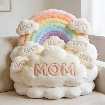 Custom Mother's Day Rainbow Pillow Personalized Gifts For Mother